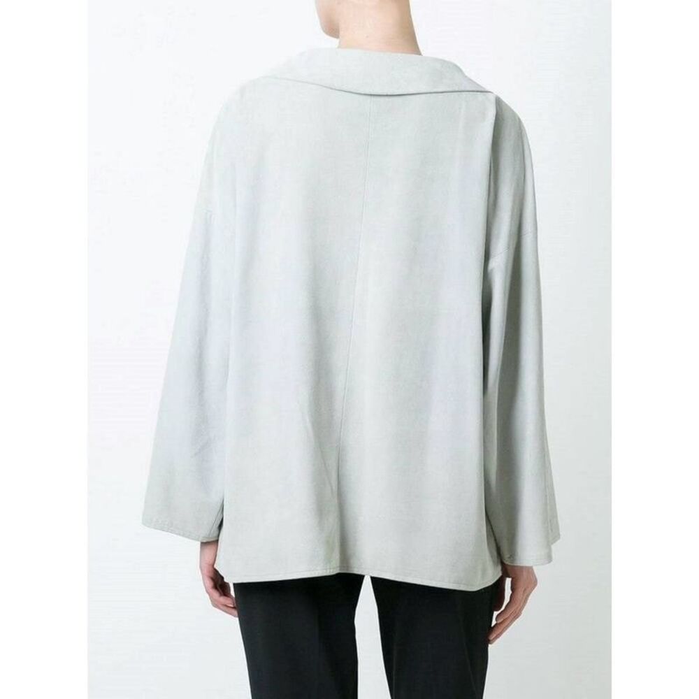 Kenzo Relaxed-Fit Suede Blouse - Picture 3 of 8